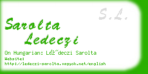 sarolta ledeczi business card